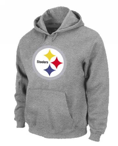 NFL Men's Nike Pittsburgh Steelers Logo Pullover Hoodie - Grey